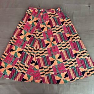 Colorful Geometric Patterned Skirt